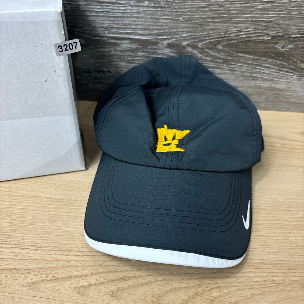 Nike Hat Cap Strap Back Gray Performance Swoosh Logo Minnesota MCB Adjustable - Picture 9 of 9